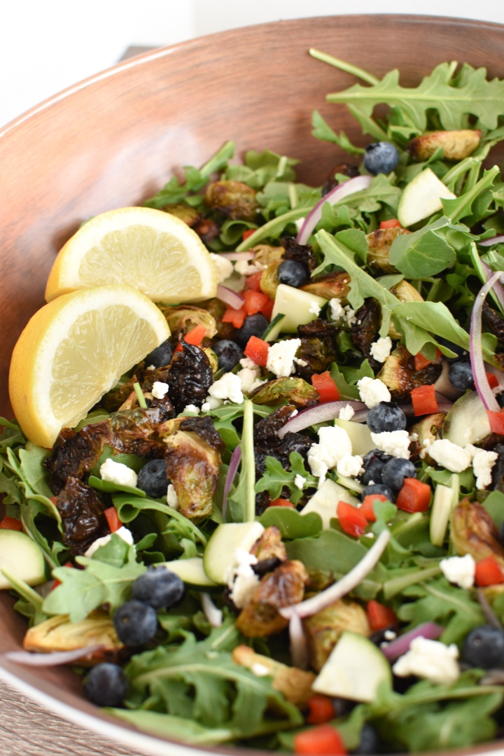 Spring Arugula Salad with Lemon and Blueberries